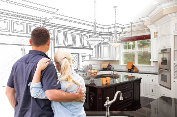 Custom kitchen cabinets installed in a Laurel home